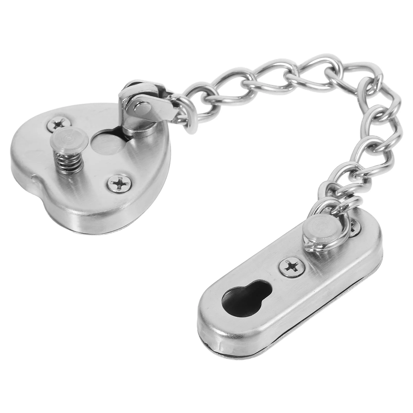 Stainless Steel Antitheft Door Chain Lock Nodrill Adjustable Heavyduty Security Latch for Hotel Home Internal Use