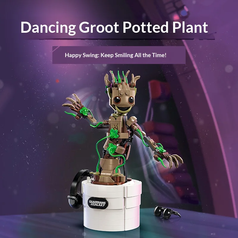 ตัวต่อเลโก้ 76297 ดานซิ่งกรูทเด็กชายและเด็กหญิงประกอบตัวต่อของเล่นเด็กของขวัญ