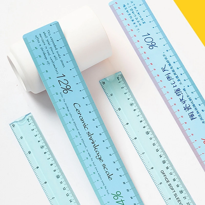 Ceramic Shrinkage Scale Set Plastic Soft Ruler Multifunctional Drawing Measurer Pottery Tools