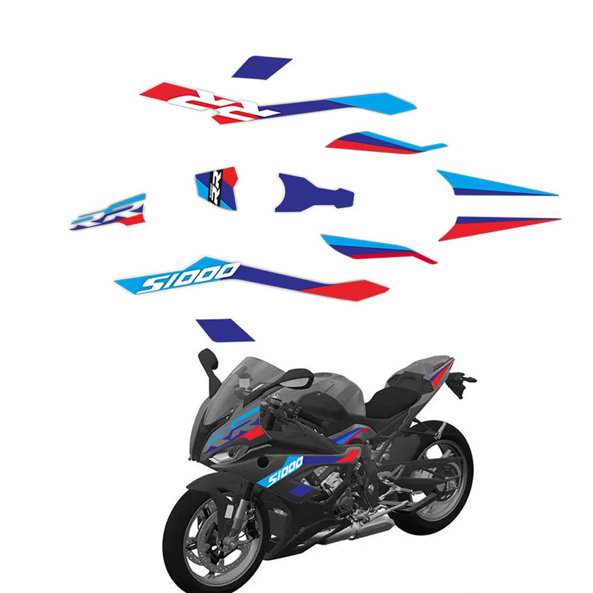 Decalques e adesivos de carro completo, Adequado para BMW S1000RR Modificação, 19-22