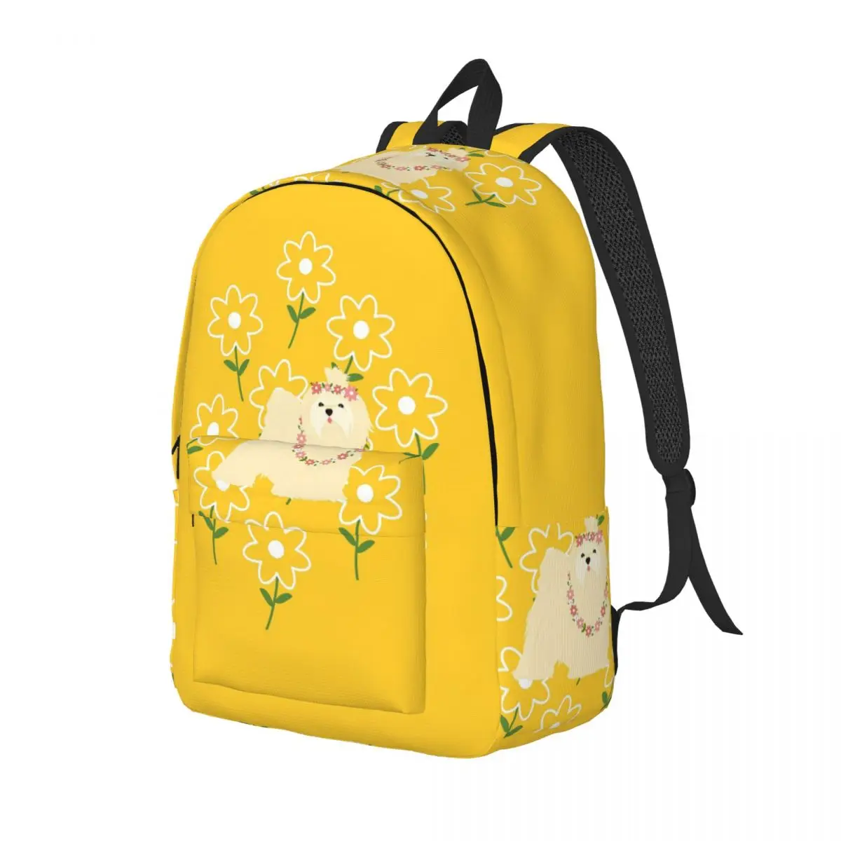 

Hawaii Maltese Dog Student Backpack School Bag Hiking Travel Daypack for Men Women Fashion Bookbag Shoulder Bags