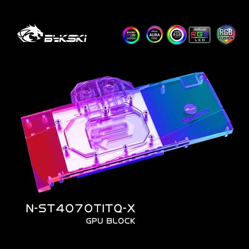 Bykski CPUブロック + rtx 4070 ブロック Bykski Water Block for Zotac GeForce RTX 4070 Ti Apocalypse OC