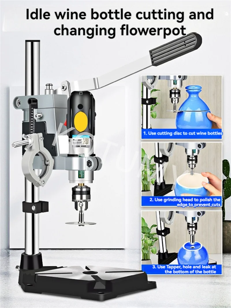 Машина для резки бутылок настольная электрическая машина для резки стеклянных и керамических бутылок цветочный горшок для изготовления бутылок многофункциональная полировка сверление