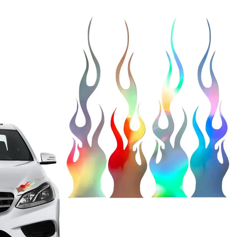 

New Interesting Flame Shape Motorcycle Decals Reflective Flame Stickers Waterproof Car Sticker Decals Motorcycle Accessories