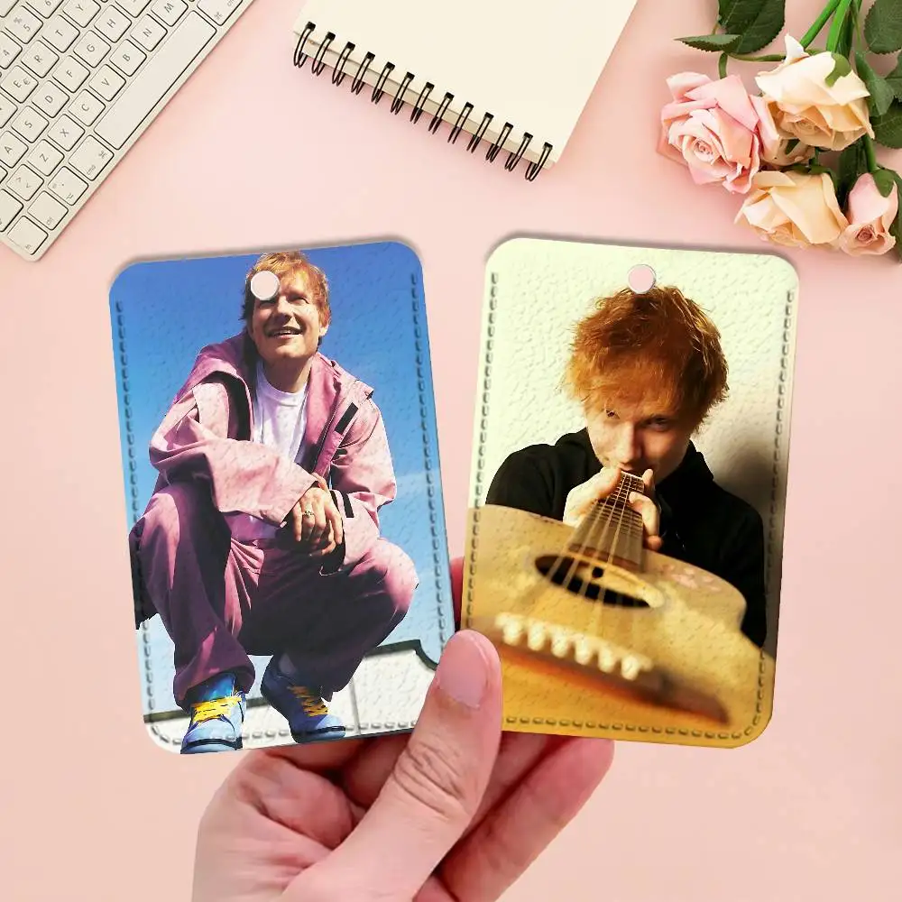 E-Ed S-Sheeran Play Holder Keychain For  Work Card Bank Business Holder Student Card Protective Case Bus Card