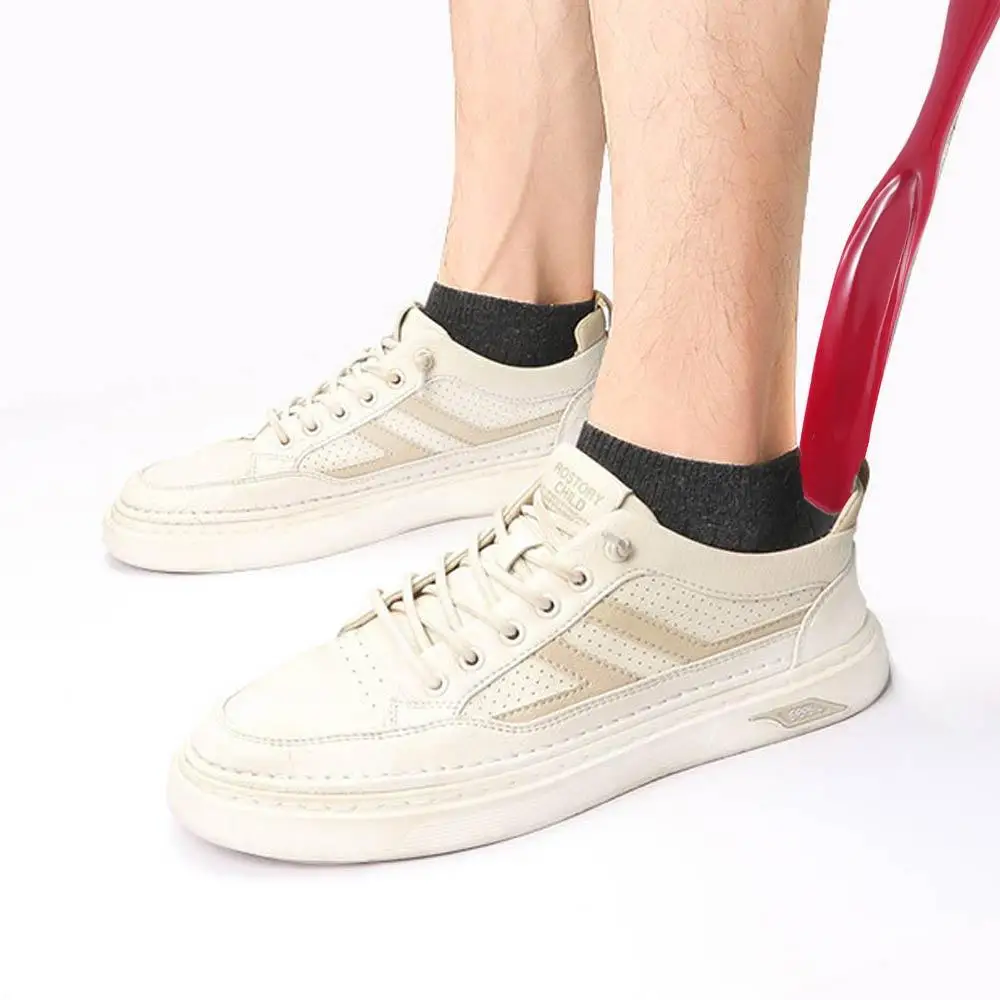 رافع الأحذية 19 سم على شكل ملعقة لبيسة الحذاء المرنة والمتينة من البلاستيك لبيسة الحذاء الاحترافية كسول #1