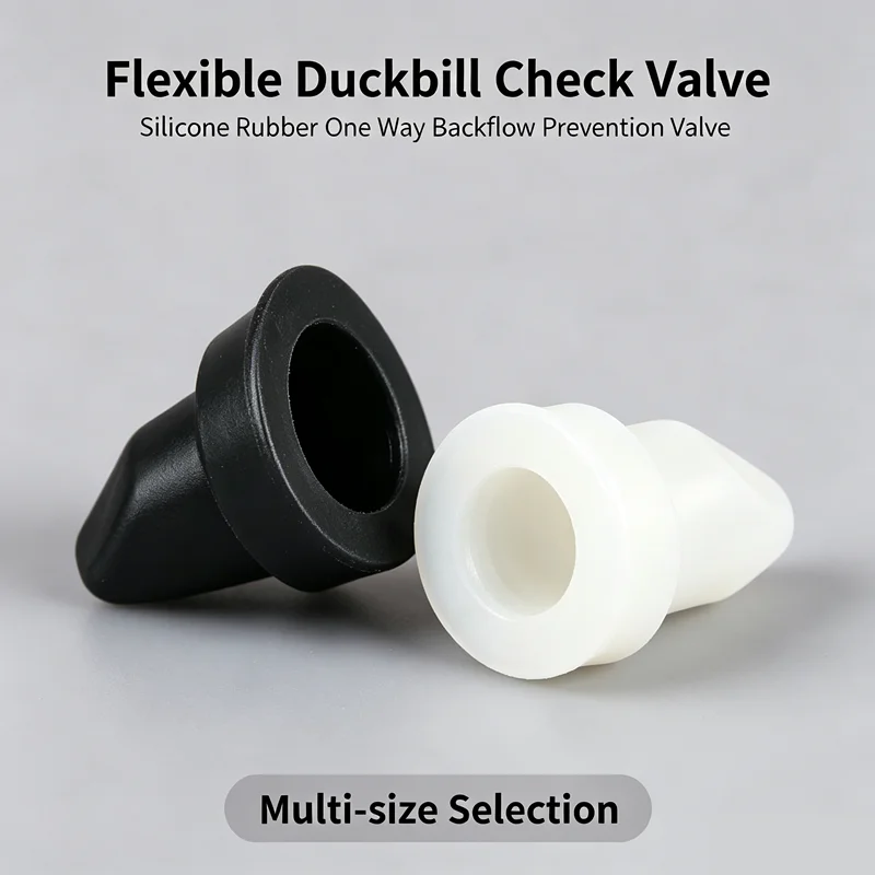 Duckbill One Way Check Valve Silicone Rubber Flexible Backflow Prevention Valve