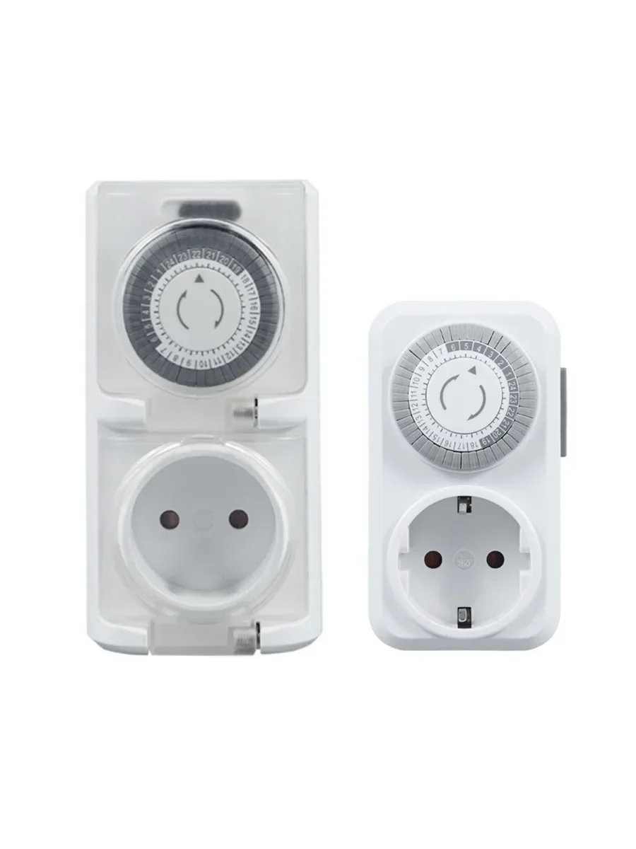 AliExpress NONE Germany Plug Mechanical Timer Socket 24-Hour Cycle Automatic Switch Electrical Outlet Support 16A 3680W High-Power for Spain