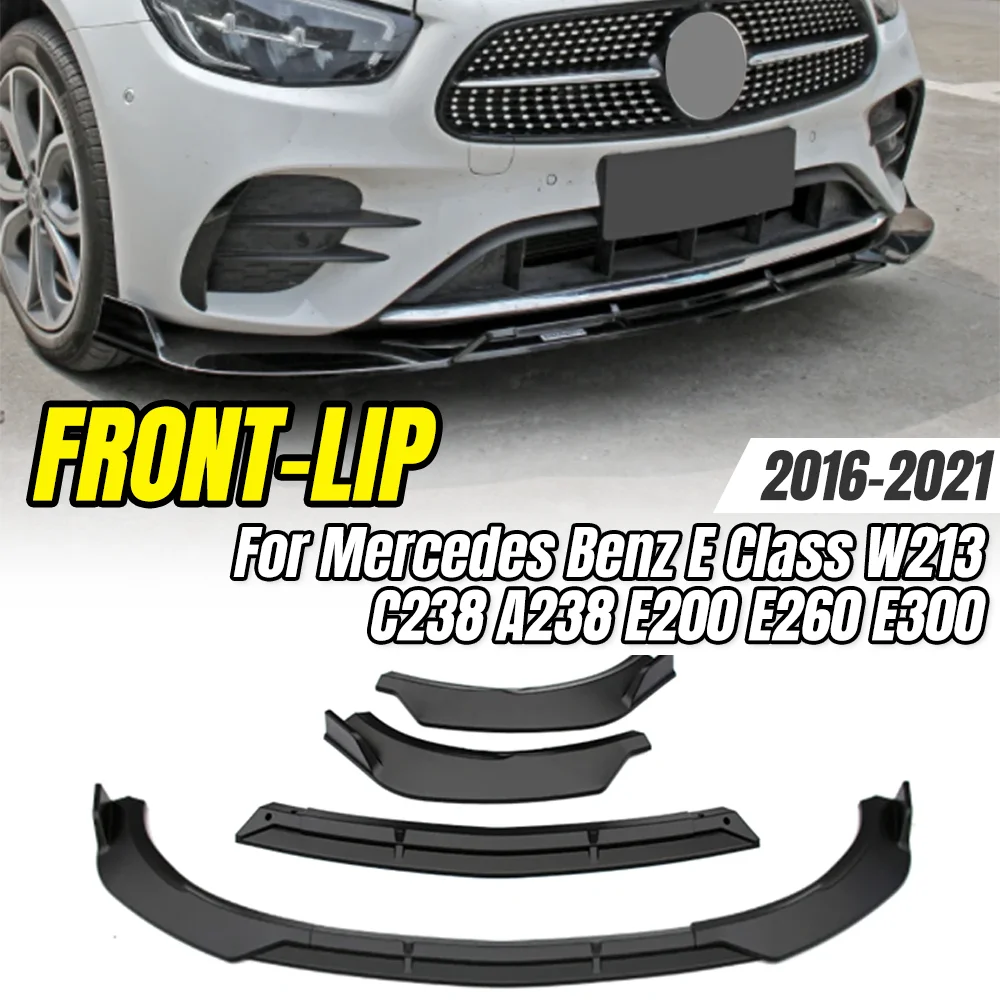 

For Mercedes Benz E Class W213 2016-2020 2021+ Front Bumper Spoiler Lip Diffuser Splitter Tuning Guard,Car Styling Upgrade.