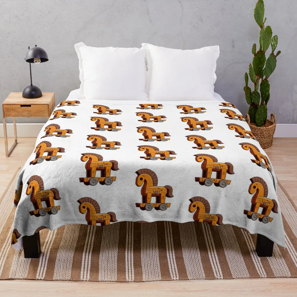 Trojan Horse Throw Blanket Giant Sofa Softest Blankets