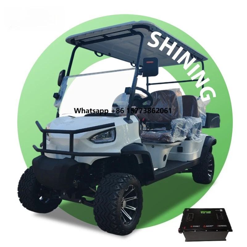 Custom  Street Legal 48V/72V Lithium Battery 4 Seater Electric Golf Cart with Cargo Capacity