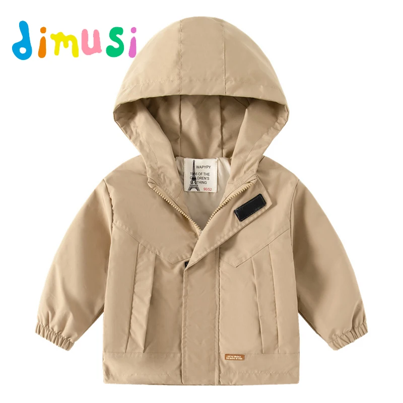 DIMUSI Spring Autumn Child Hooded Coats Casual Boy\'s Outerwear Windbreaker Jackets Fashion Kids Hip Hop Bomber Jackets Clothing