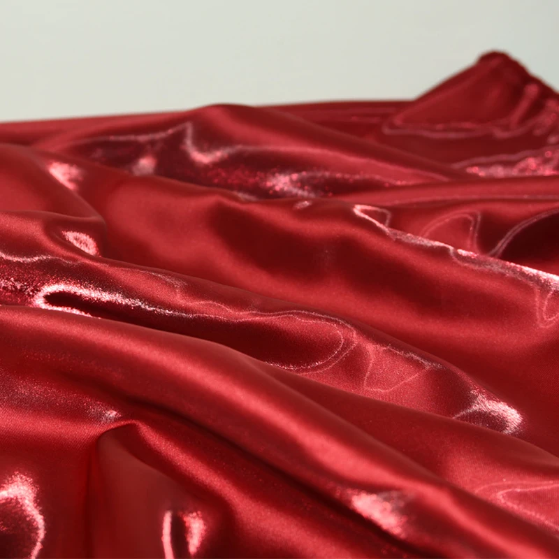 Luxury Glossy Metallic Liquid Satin Fabric Galaxy Shiny Water Gloss Silk Satin Fabric for Dress Suit Clothing Designer Material