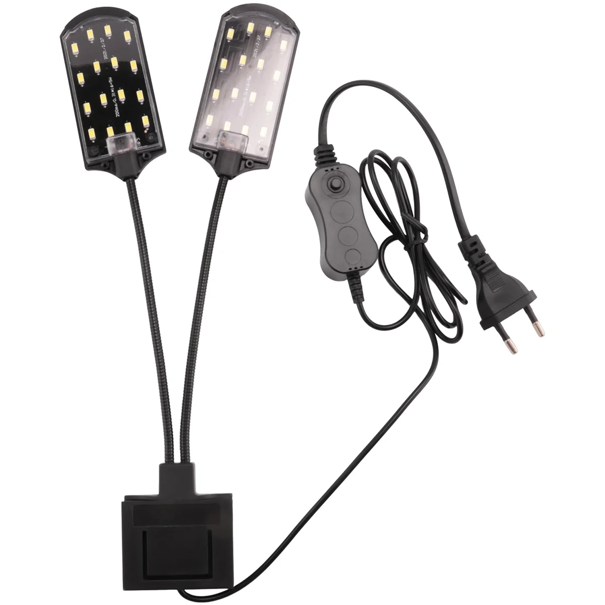 X7 Dual Head Super Bright LED Aquatic Plant Grow Lamp Aquarium Light Waterproof Clip-On Fish Tank Lamp EU Plug