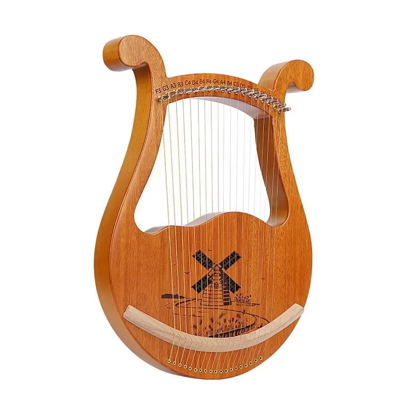 

Sophisticated Technology Beautiful Sound OEM Stringed Instrument Fir Wood 19 Strings Lyre Harp