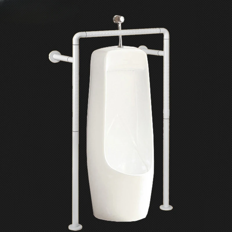 Public toilet anti-skid antibacterial nylon disabled urinal stainless steel handrail railing