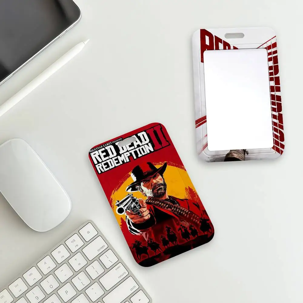 Porte-cartes Red D-Dead R-Redemption 2, étui pour carte d'identité d'étudiant, usage quotidien, transport en métro, travail, protection pour le bureau, l'école, le bus