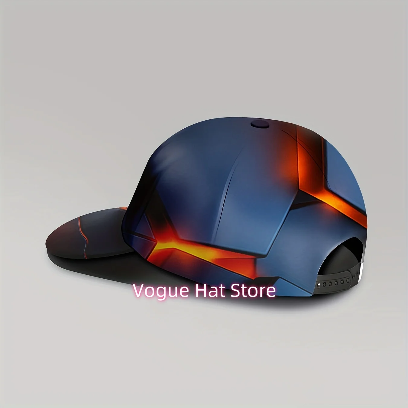 1pc of Unisex 3D Full-Printed Baseball Cap Featuring a Lava Crack Flame Design, with a Cool Glowing Texture Print, Perfect for S