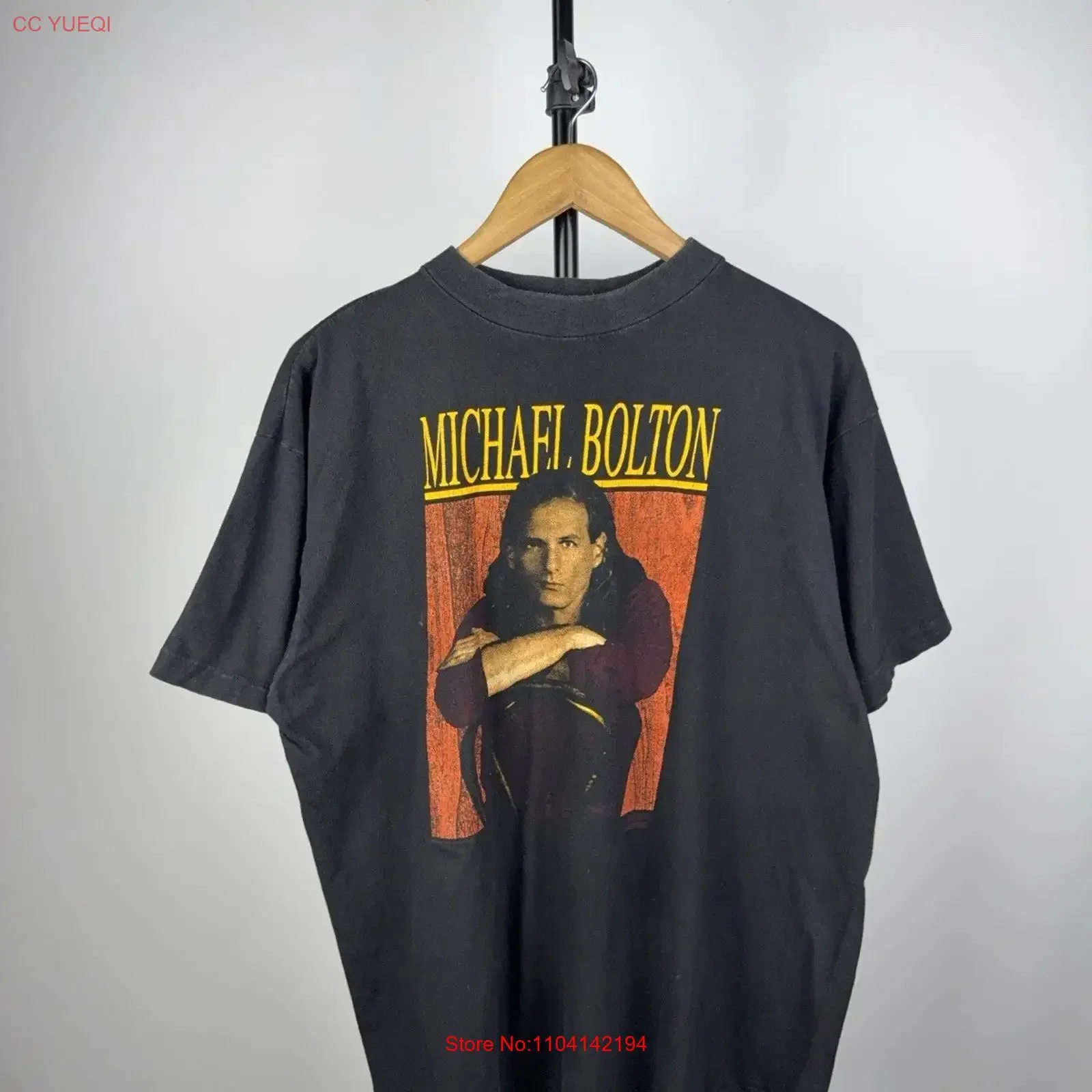 T-shirt vintage Michael Bolton Timeless Tour 1993 des années 90 pour homme, taille L, motif graphique délavé, extensible, polyvalent et tendance