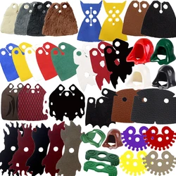 MOC Character Accessories Building Blocks Medieval Soldier Hood Wearing Coat Cape Battle Robe Mini Brick Boy Toy Gift A08