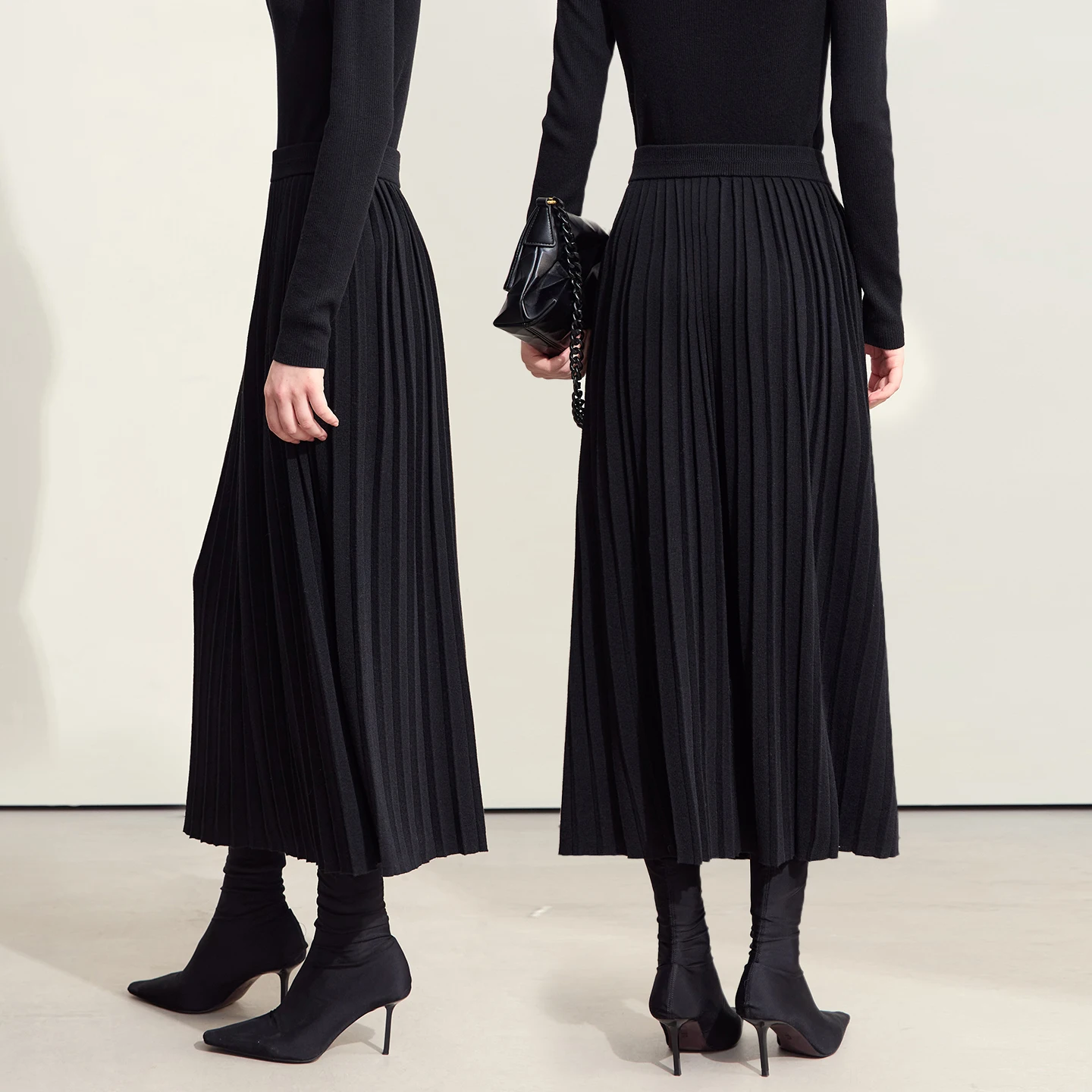 تنورة ميدي نسائية من Amii بقصة - مراجعة Pleated Skirt Women وسعره
