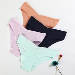 Women's Cotton Striped Panties Sexy Breathable Underwear Comfortable Lingerie Briefs Female Fashion Cozy Underpants