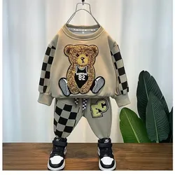 Boys Spring Suit 2024 New Clothes Set Children's Spring and Autumn Sports Clothing Boys' Spring and Autumn Handsome Kids Outfits