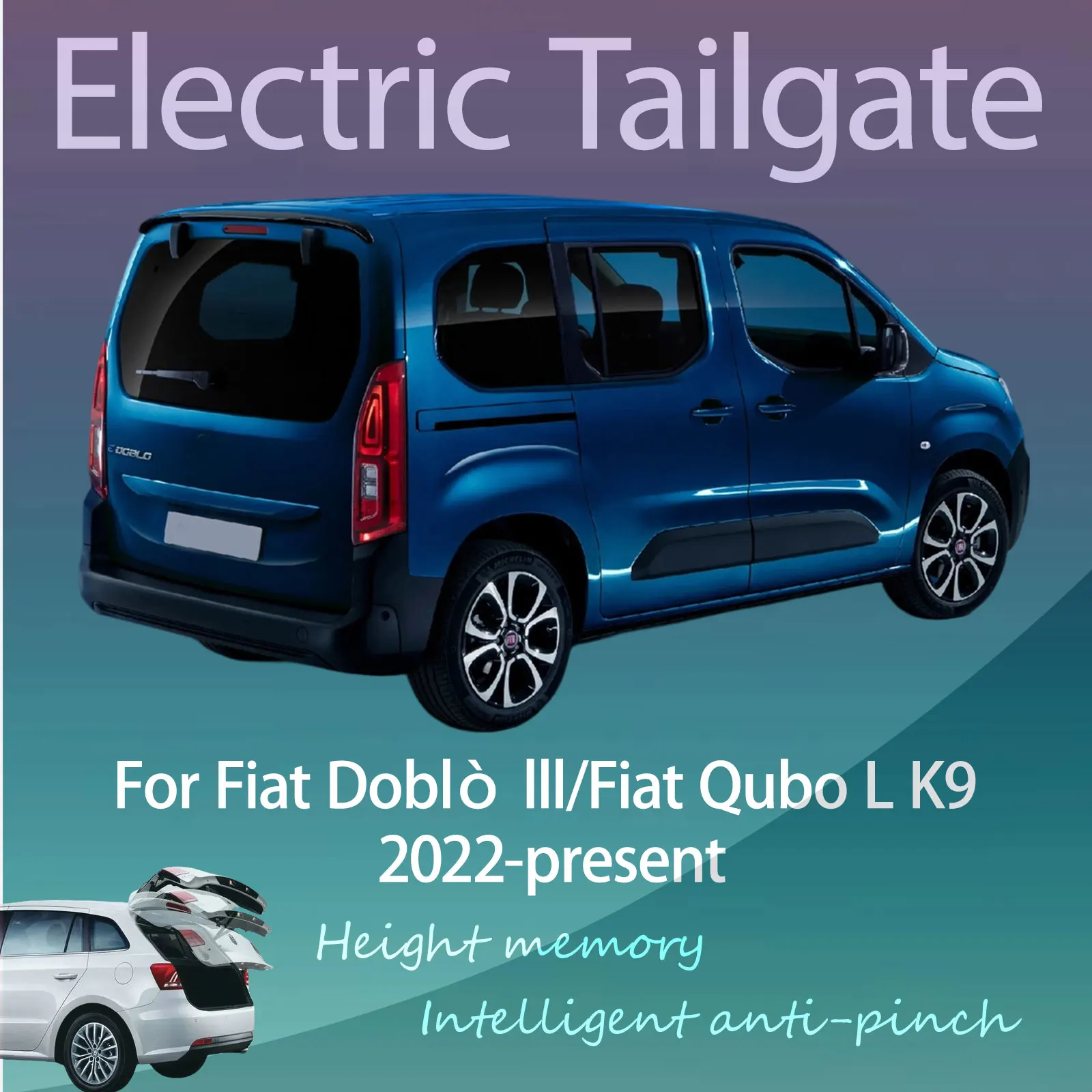 

For Fiat Doblò lll/Fiat Qubo L K9 2022-present Electric Modified Tailgate Intelligent Height Automatic Lifting