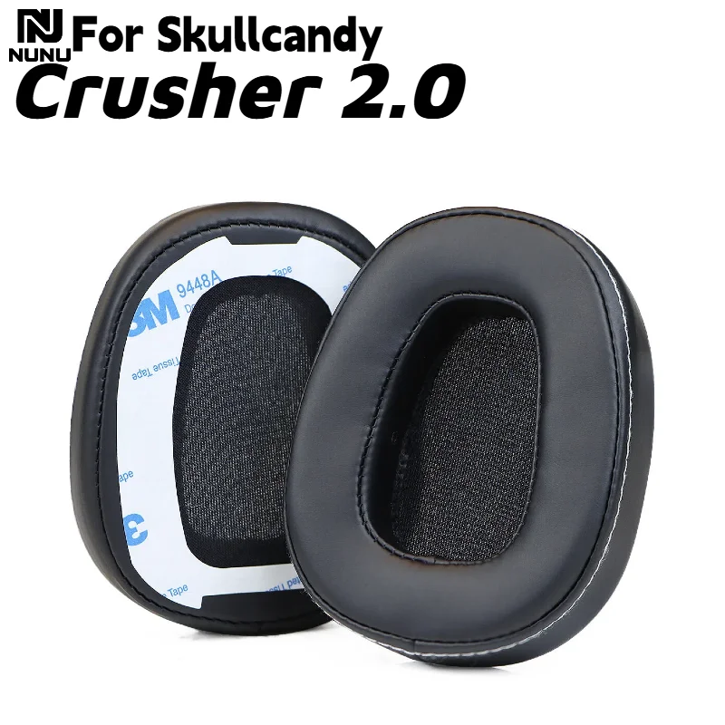 Almohadillas de repuesto de cuero proteico NUNU, adecuadas para auriculares Skullcandy Crusher 2.0, piezas de reparación para auriculares