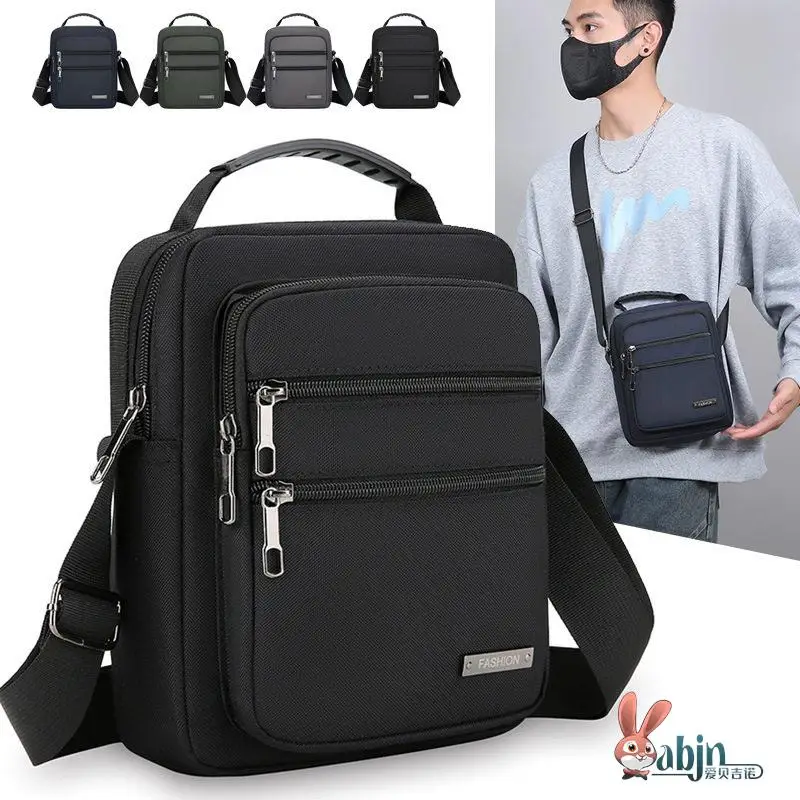 

Water-Resistant Multi-Slot Men's Shoulder Crossbody Bag Cashier Business Bag Multi-Pocket Design for Men And Women