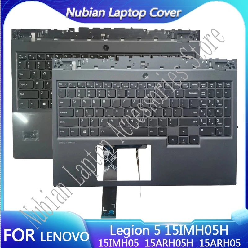 

New For Lenovo Legion 5-15IMH05H -15IMH05 -15ARH05H -15ARH05 Backlit US Keyboard With Palmrest Upper Case Cover