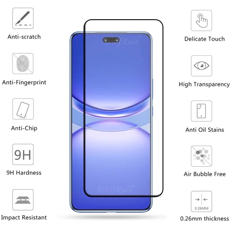 6in1 For Huawei Nova 12 Pro Glass For Huawei Nova 12 Pro Glass Full Cover Glue 9H Screen Protector Huawei Nova 12 Pro Lens Glass