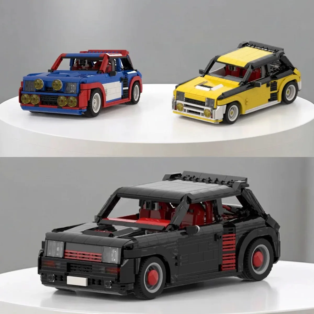MOC Kreatives Stadt-Sportwagen Renault-R5 Kleines Auto Baustein-Modell DIY Erwachsenen-Puzzle Montage-Spielzeug Jungen Geburtstagsgeschenk Dekoration – Detail 1