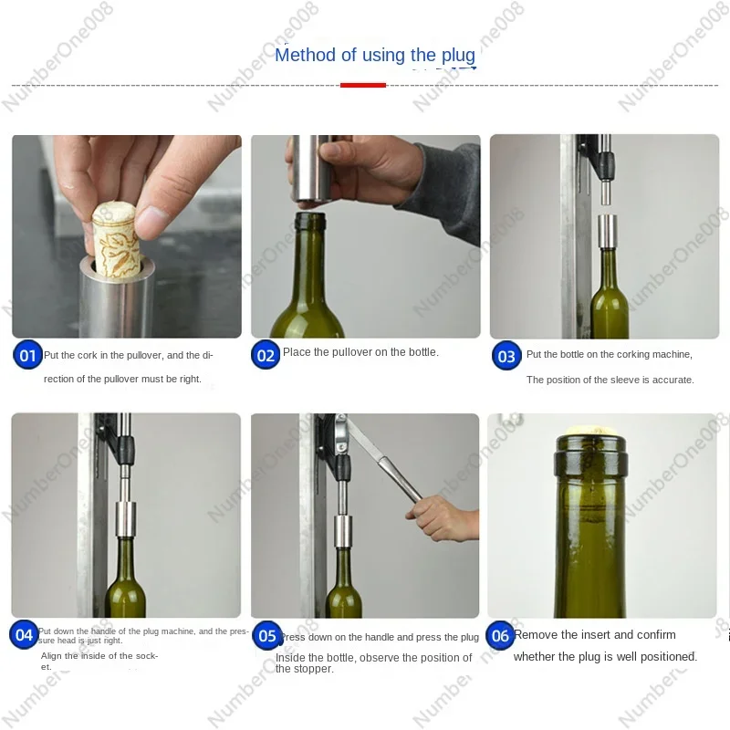 Manual Red Wine Bottle Capping Machine Stainless Steel Small Cork Commercial Wine Stopper Utensil