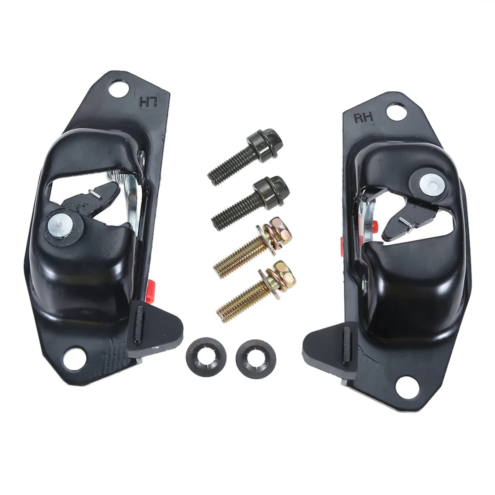 Left & Right Tailgate Latch Lever Rear Gate Lock Latch with Striker Bolt for 1999-2007 Chevy GMC Sierra Cadillac Hummer 15921948