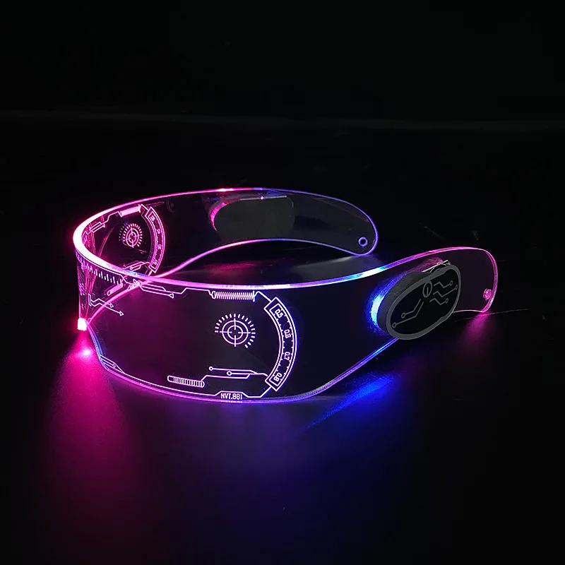 

Amazon LED luminous glasses bar atmosphere colorful flash glasses music dance concert cheering props