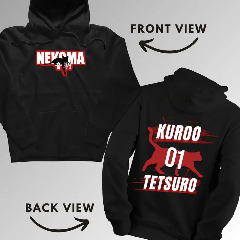 Tetsuro Kuroo Haikyuu Hoodie Ultimate Anime Fan Gear Anime  Trendy Manga Clothing Haikyuu Merchandise Unisex Casual Wear