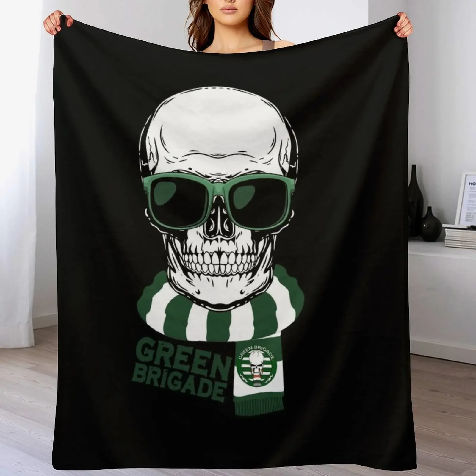 

Green Brigade Throw Blanket valentine gift ideas Plaid Fashion Sofas Tourist Blankets