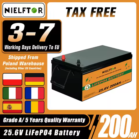 24V 200Ah LiFePO4 Battery 12V 24V 48V 100Ah 200Ah 300Ah Lithium Battery Built-in BMS for Home Energy Storage RV Marine PL Stock