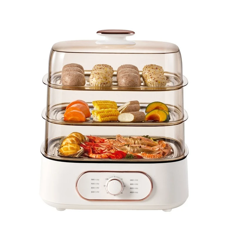 

Folding household small multi functional steam cooker, electric steamer with large capacity