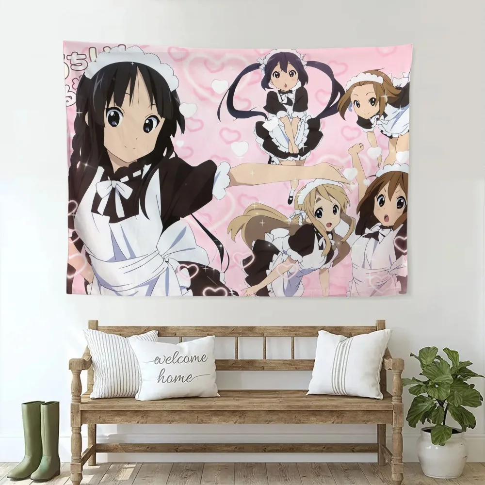 VIKAMA All Staff Maid Tapestry, Japanese Soft Cute Style Wall Cloth for Girly Bedroom Decor