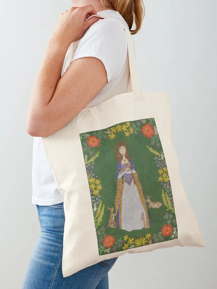 

Saint Melangell Tote Bag hand bags tote bags aesthetic Women's shopping bag canvas shopping bag