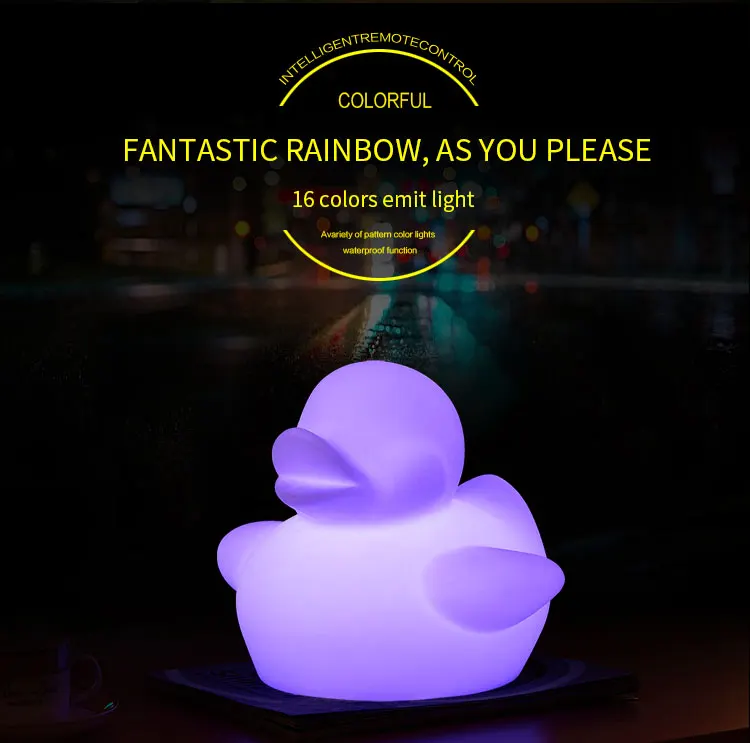 Mini lampes de Table LED avec jouet canard, veilleuses étanches IP65, pour chambre de bébé ou chambre à coucher, taille moyenne