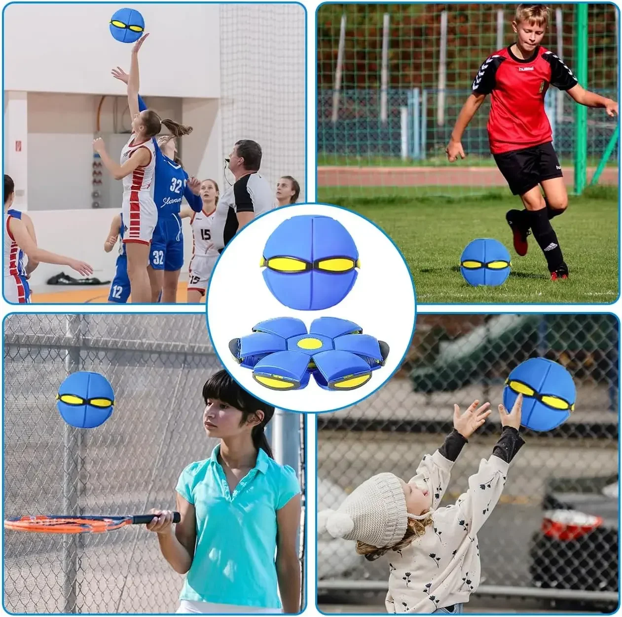 كرة قدم تفاعلية ممتعة للكلاب الصغيرة الكبيرة والقطط والأطفال والخارجية واللعب الداخلي والتخييم والشاطئ والحديقة لعبة مجموعة الأنشطة