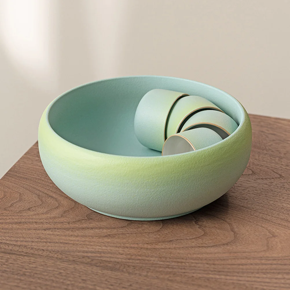 

Large Ceramic Tea Bowl Multi Functional Gongfu Tea Utensil for Rinsing Leaves and Cleaning Cups Chinese Teaware