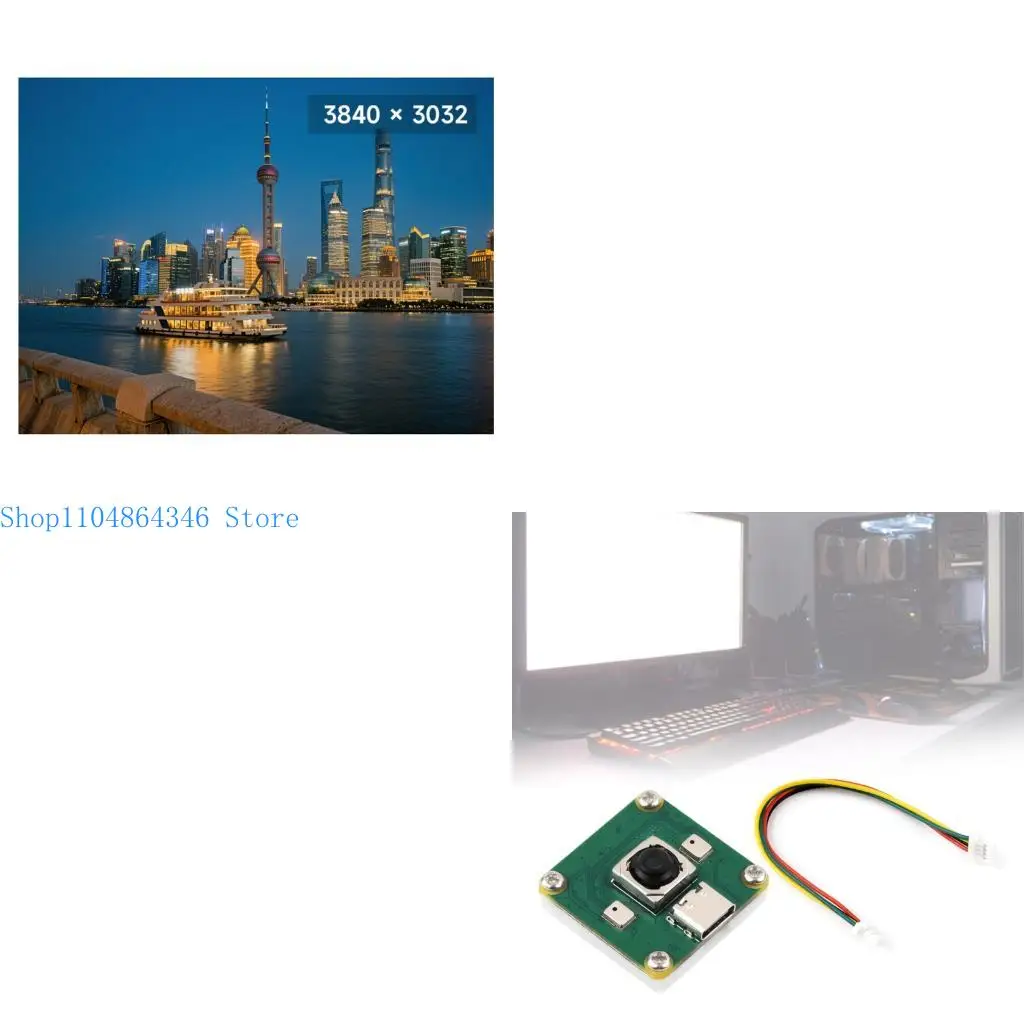 

5asd 12MP Clear USB Camera with Microphone IMX378 Sensoring for Online Classes Live Streaming Webcam