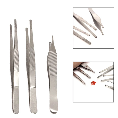 Imagen 2 del producto Pinzas Adson premium para cirugía dental y oculoplástica Pinzas para pulgar de punta fina Diseño ergonómico y de alta precisión