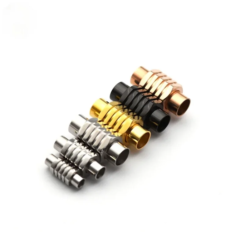 20Pcs Stainless Steel Cylinder Magnetic Clasp Grooved Tube Buckle DIY Bracelet Necklace Connector Jewelry Making Wholesale