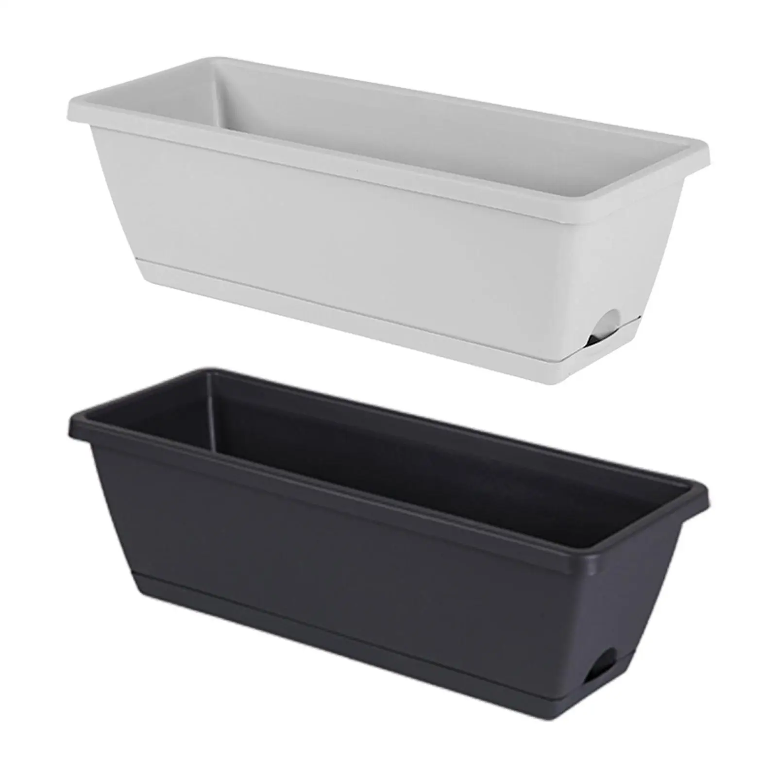 

4x Window Box Planter Garden Flower Plant Pot Windowsill Trough Rectangular Pot,s Vegetables Growing Container for Yard Porch