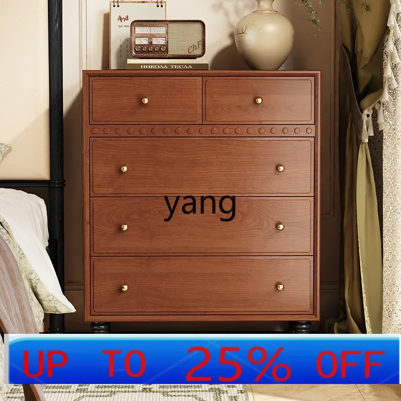 

LTT chest retro bedroom five or six chest cabinet living room storage wall drawer cabinet